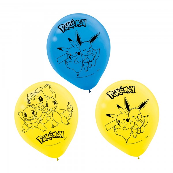 Pokemon Latex Balloons - 6Pk