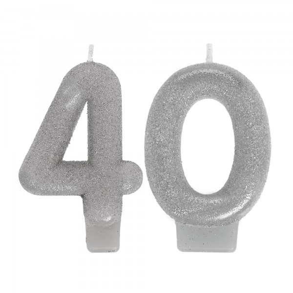 Sparkling Celebration 40 Numeral Candle