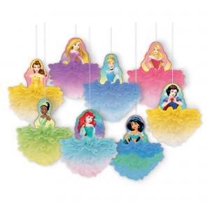 Disney Princess Fluffy Decorations - 8Pcs