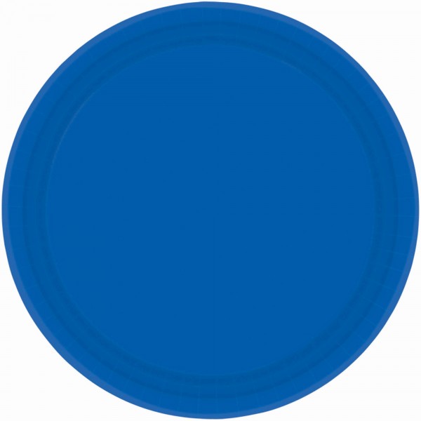 7In Paper Plates - Bright Royal Blue