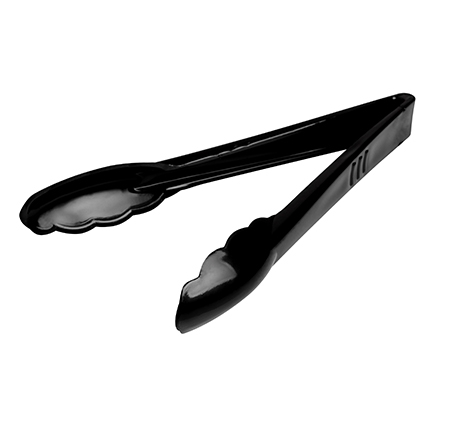Black Hard Plastic 9-inch Party Essentials N0917-48 Scalloped Edge Tong Case of 48 